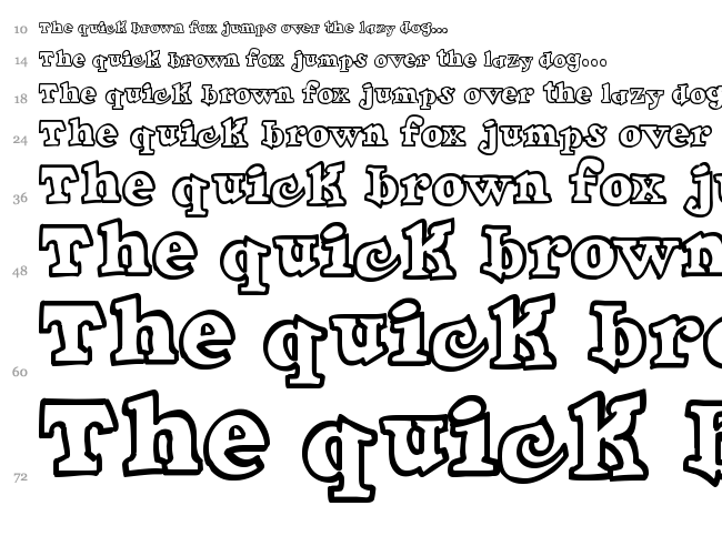 Ode 2 Paste Up font waterfall